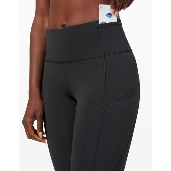 Lululemon Fast/Free Crop II 19" Black Size 8 - Picture 3 of 11